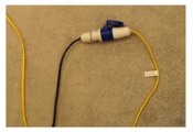 Extension cord with a portable socket